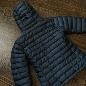 Black Hooded North Face Jacket